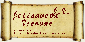 Jelisaveta Vićovac vizit kartica